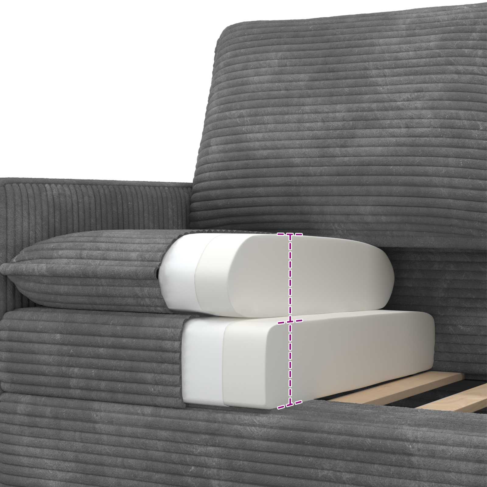 Sofa Svjetlosiva 156 x 81 x 87,5 cm Poliester