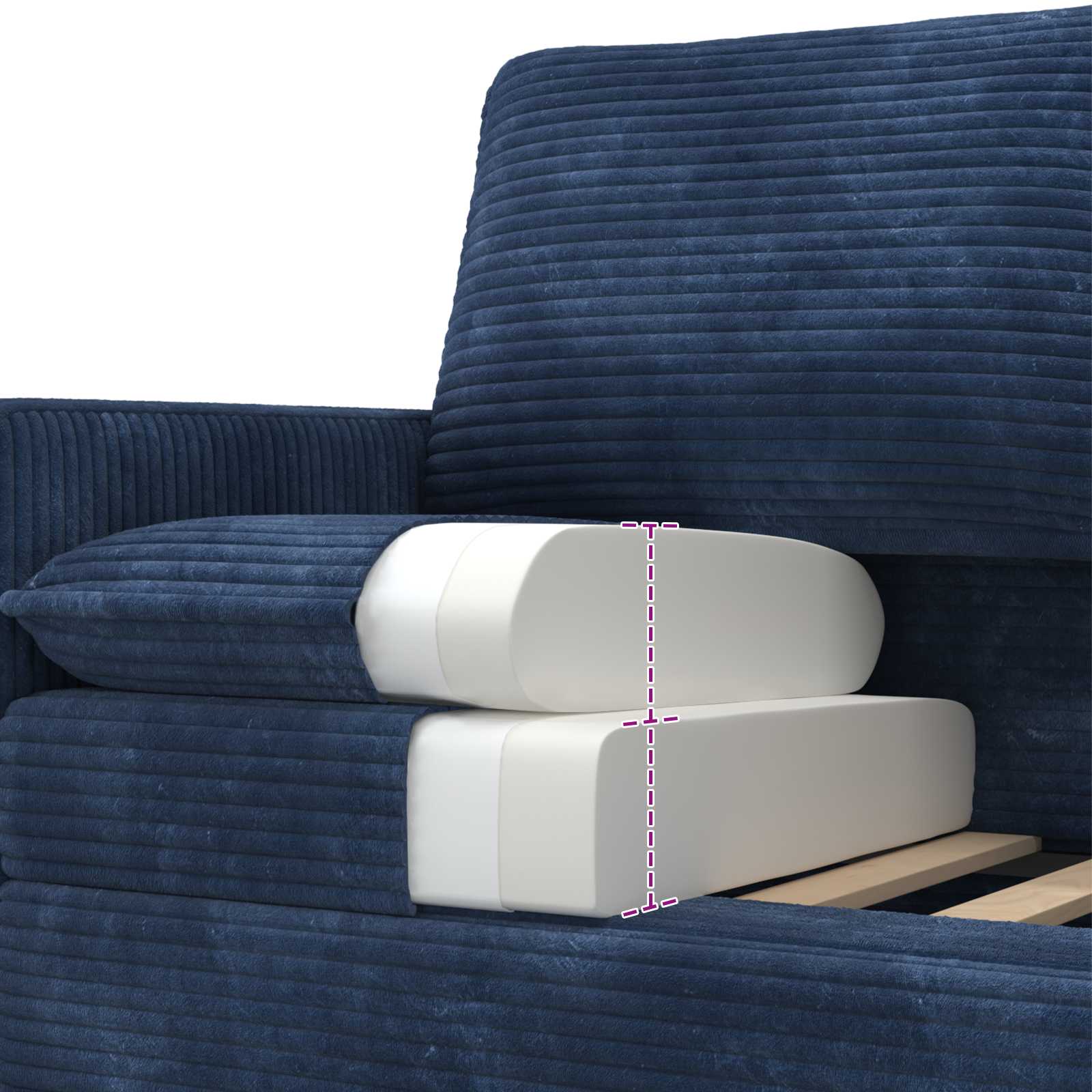 Sofa Mornarsko plava 156 x 81 x 87,5 cm Poliester