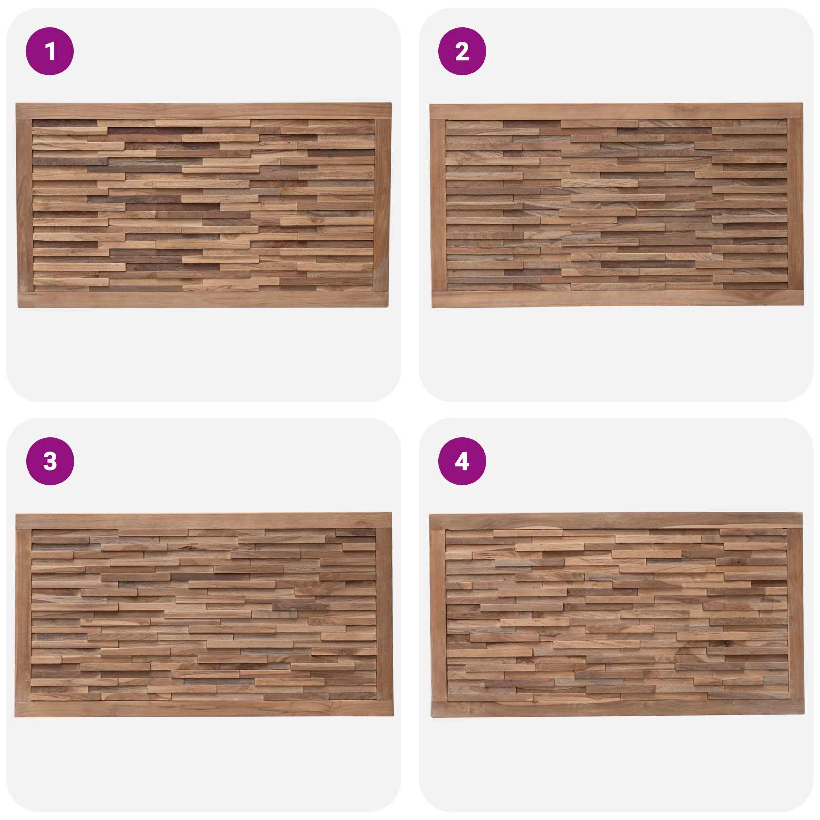 Uzglavlje Zidne Prirodna 100 cm Čvrsto teak drvo