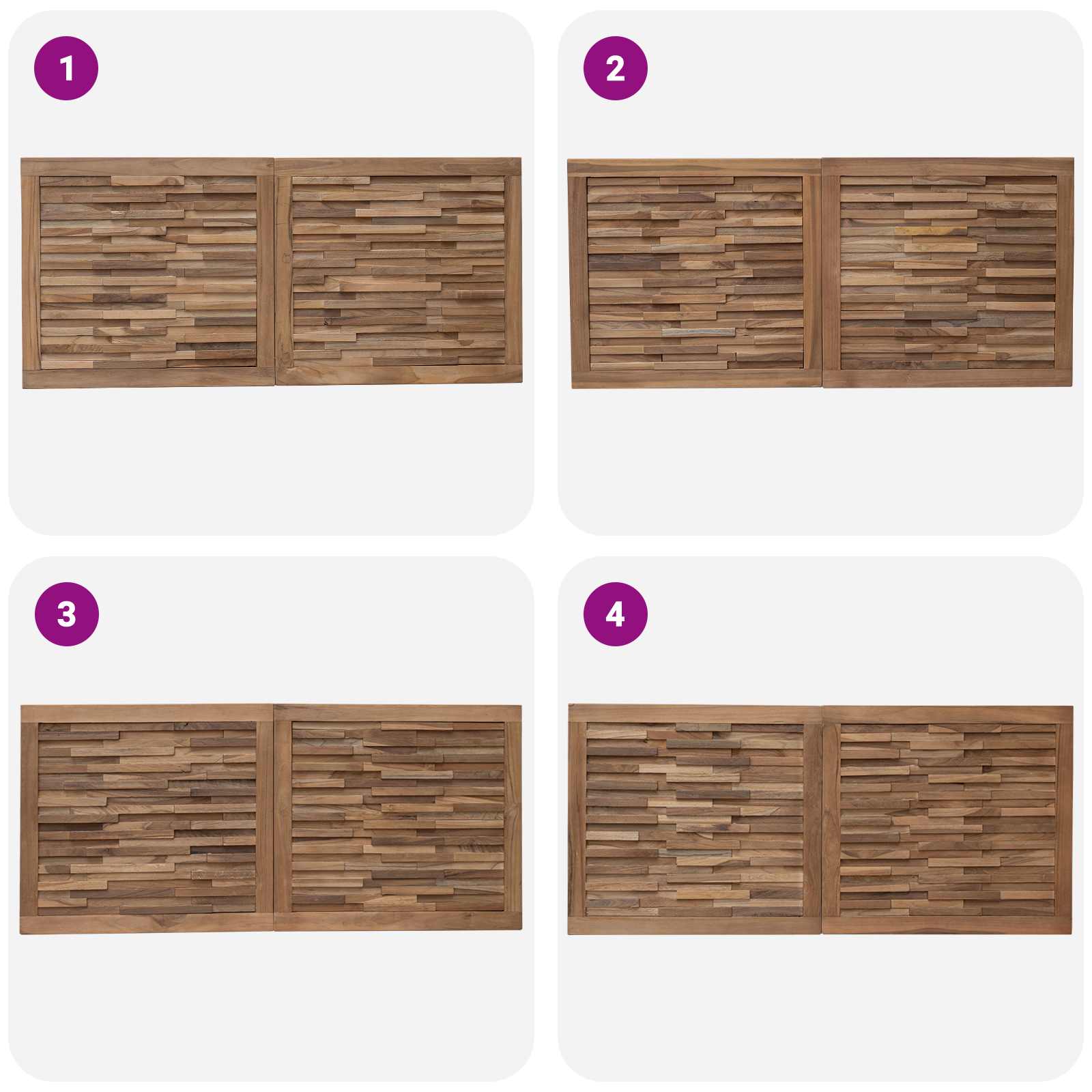 Uzglavlje Zidne Prirodna 120 cm Čvrsto teak drvo