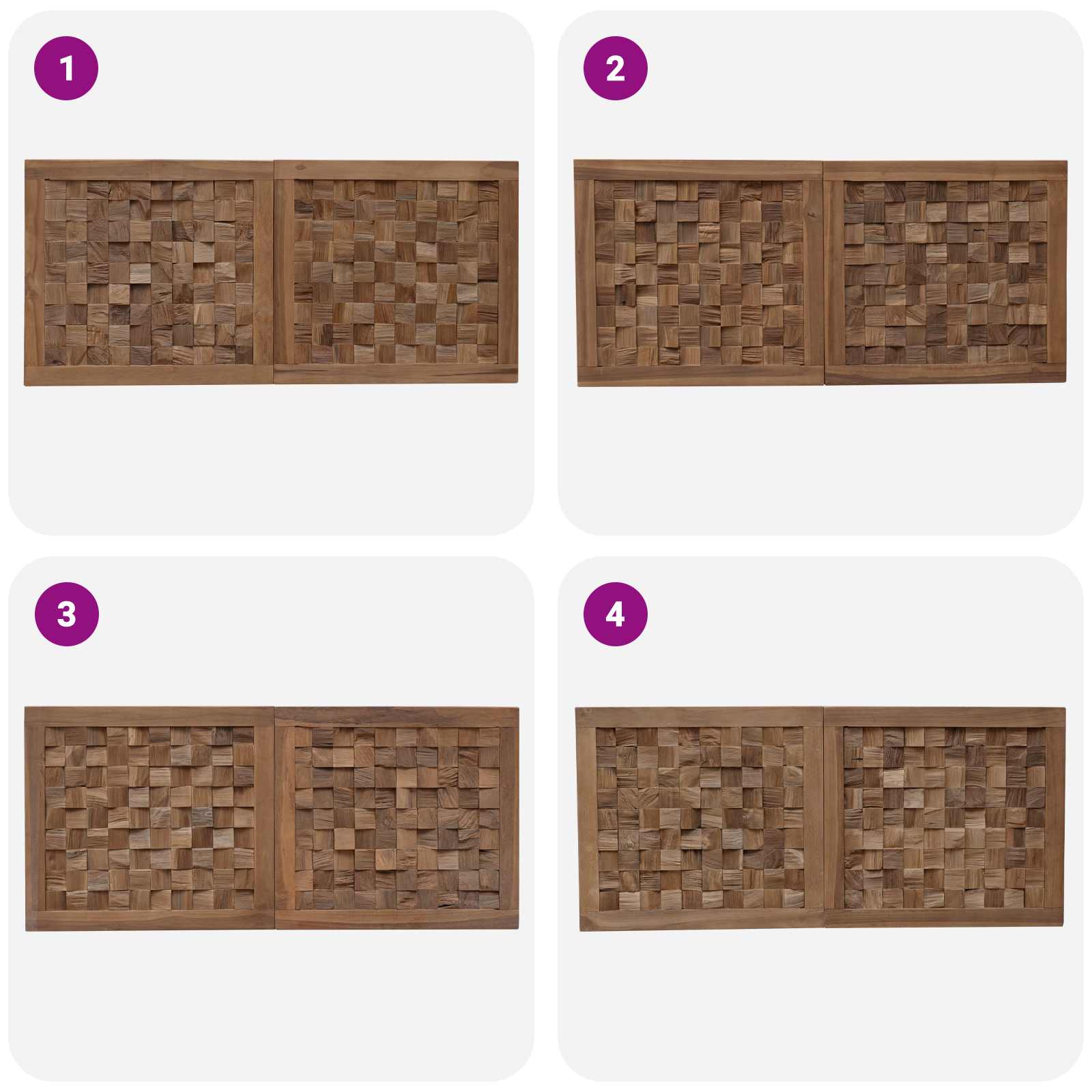 Uzglavlje Zidne Prirodna 120 cm Čvrsto teak drvo