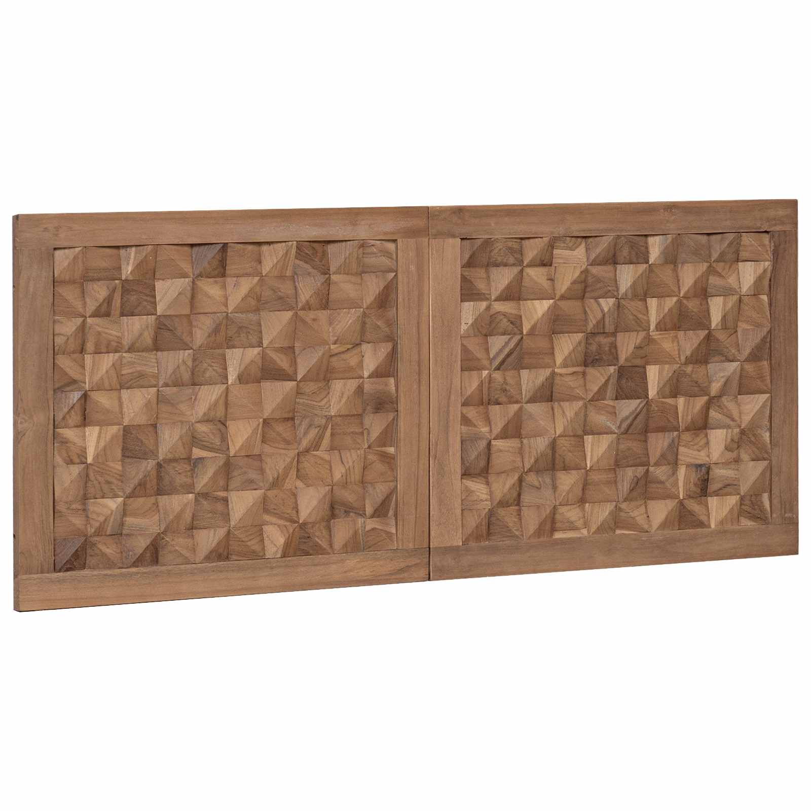 Uzglavlje Zidne Prirodna 120 cm Čvrsto teak drvo
