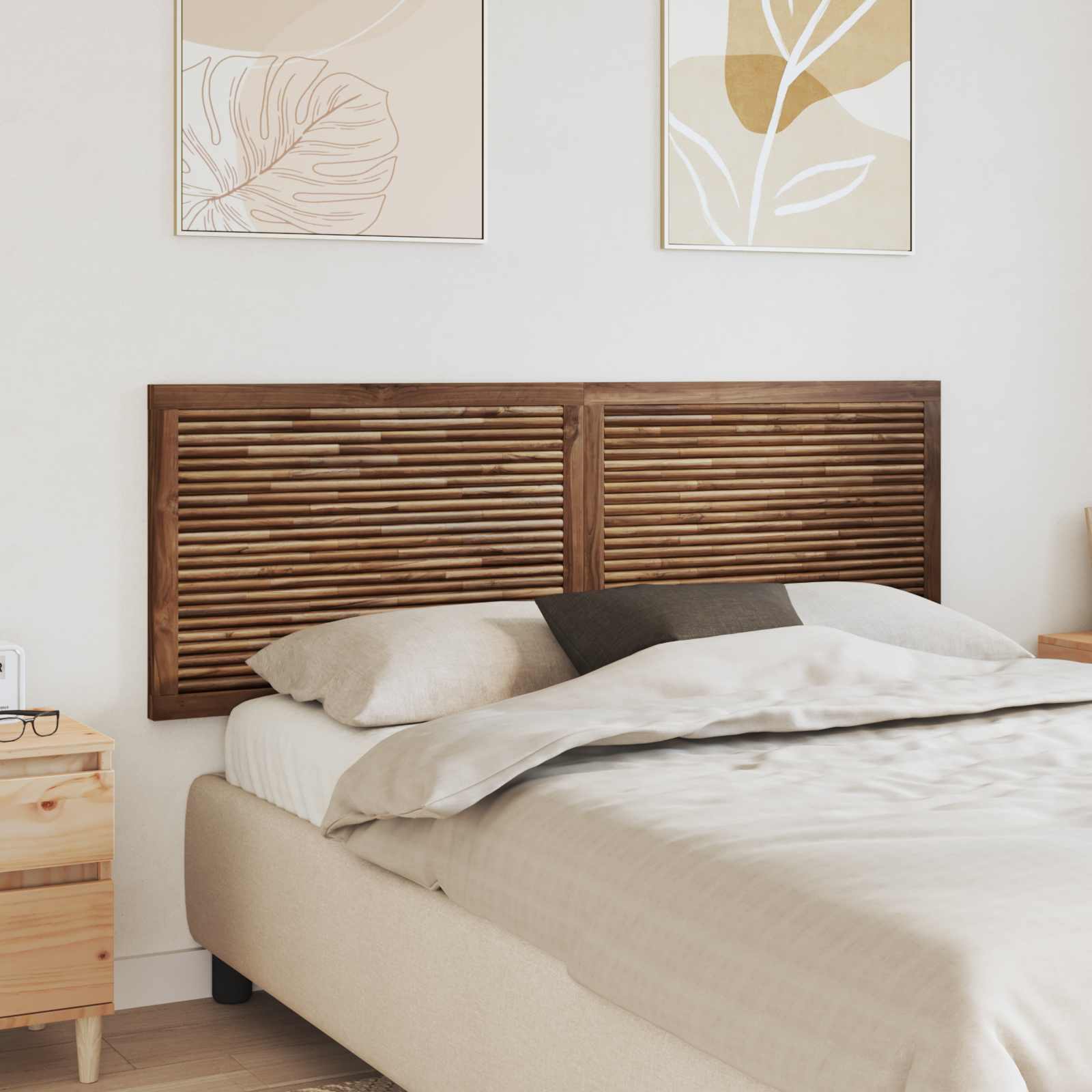 Uzglavlje Zidne Prirodna 160 cm Čvrsto teak drvo