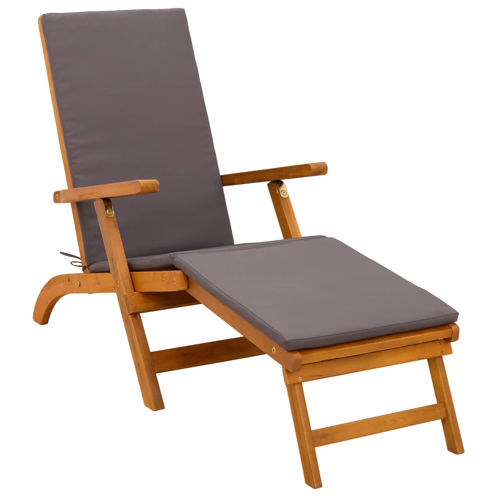 Ležaljka koja se može preklopiti i nagnuti 2 pcs Siva