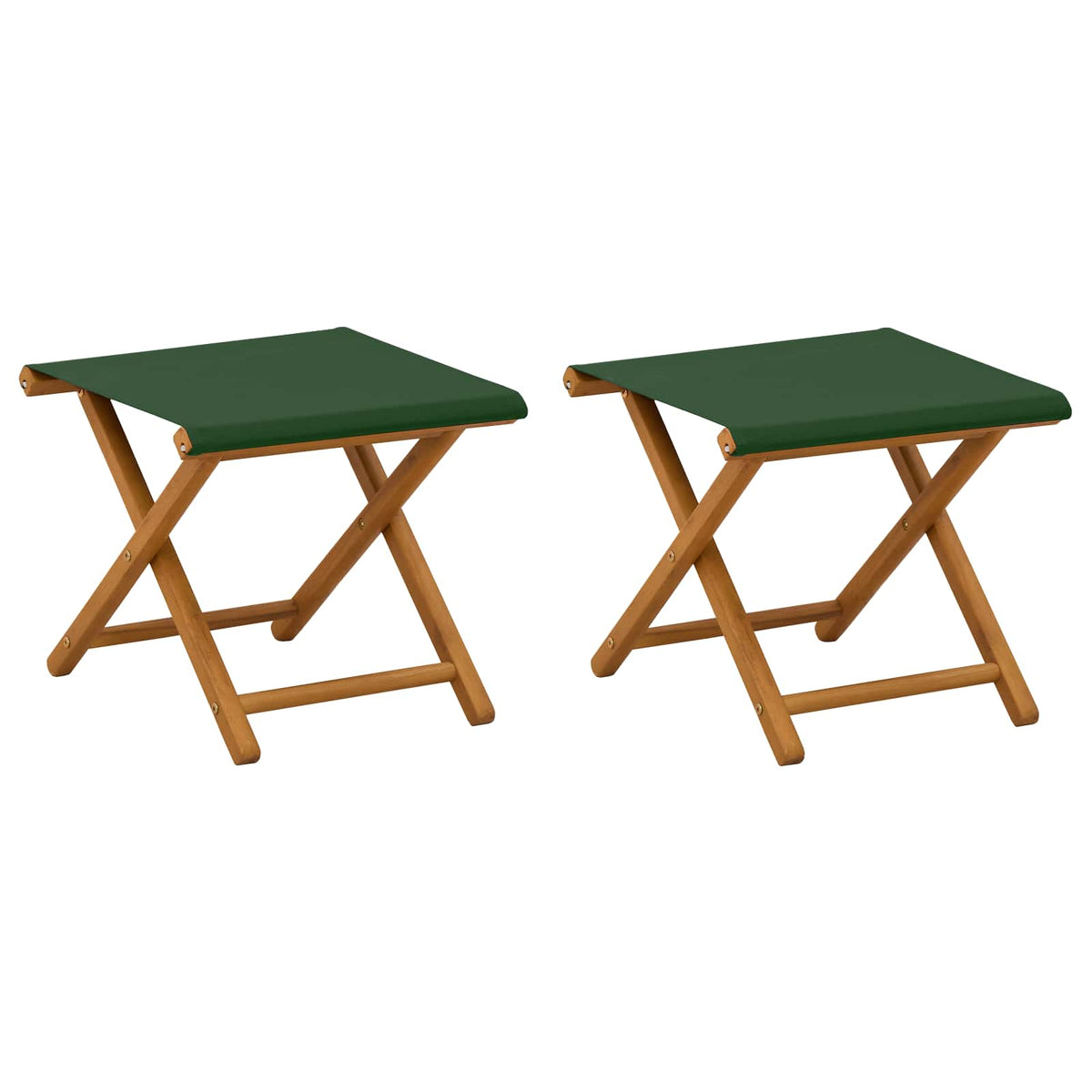 Ležaljka 2 pcs Čvrsto drvo eukaliptusa Zelena