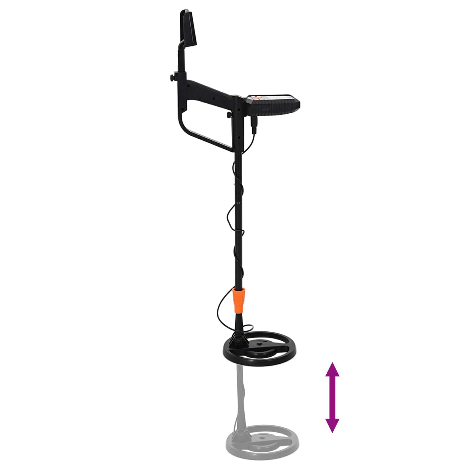 Metalni detektor s LCD zaslonom 3 modela 19 cm namotaj Crna