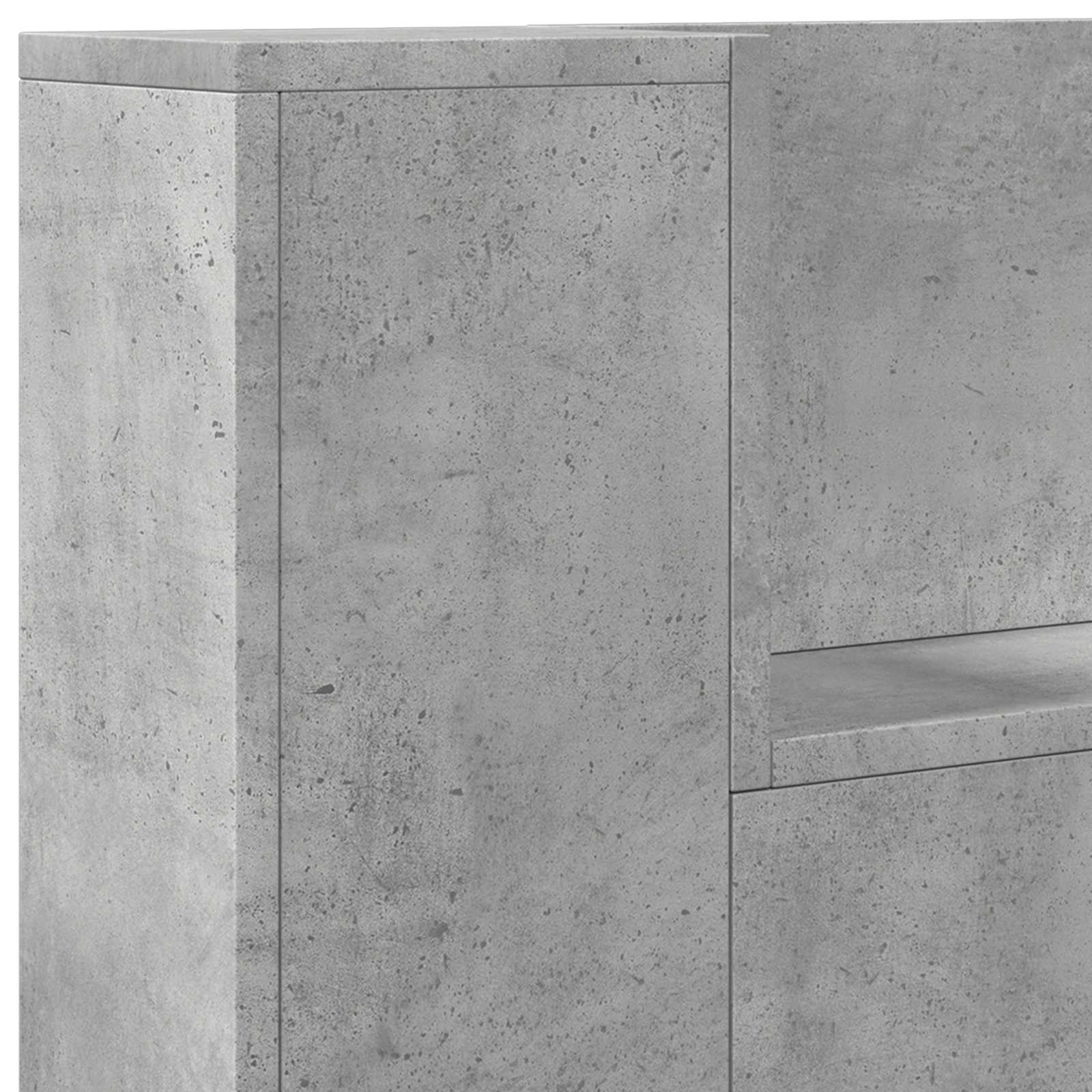 Uzglavlje Betonski sivi 120 x 16,5 x 103,5 cm Konstruirano drvo