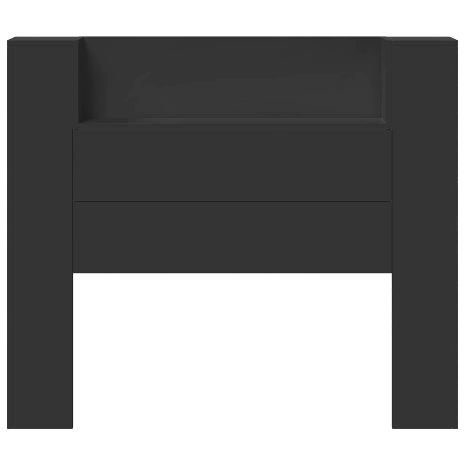 Uzglavlje Crna 120 x 16,5 x 103,5 cm Konstruirano drvo