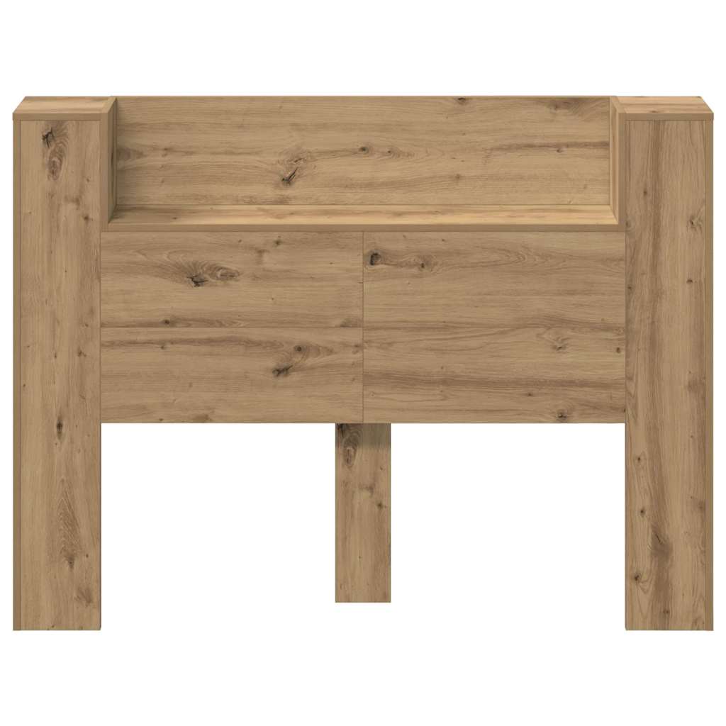 Uzglavlje S LED lampica Umjetnički hrast 140 x 17 x 104,5 cm