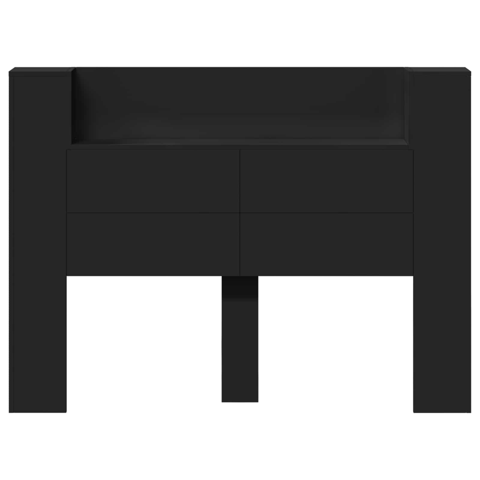 Uzglavlje Crna 140 x 16,5 x 103,5 cm Konstruirano drvo