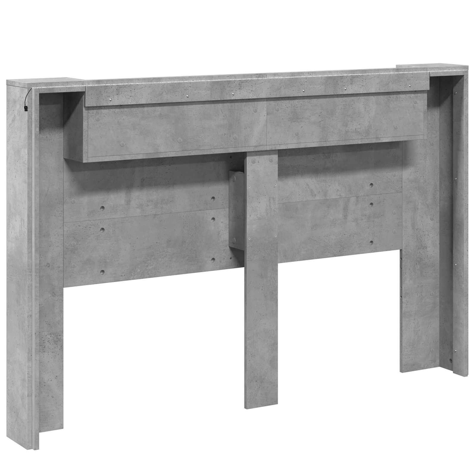 Uzglavlje Betonski sivi 160 x 16,5 x 103,5 cm Konstruirano drvo