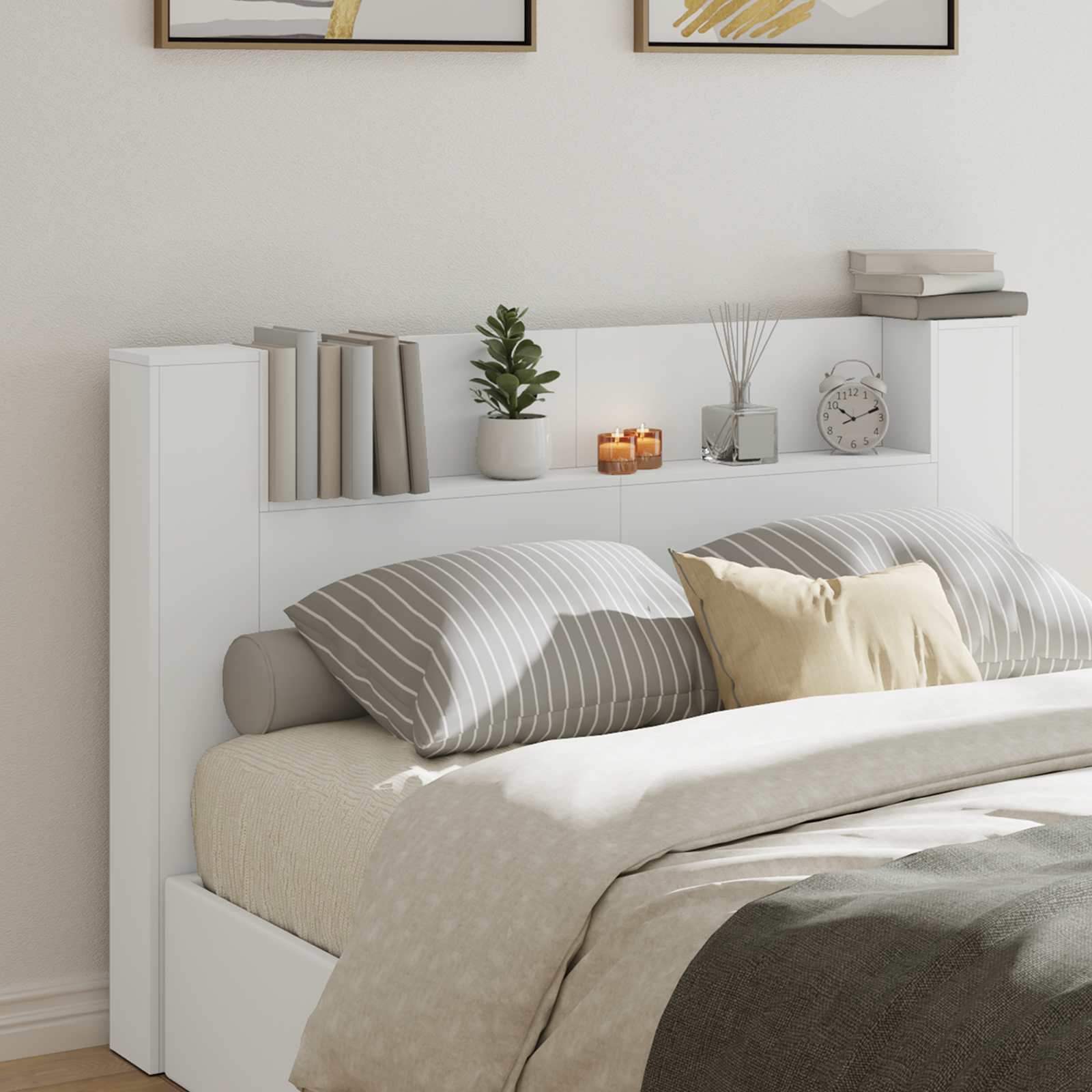 Uzglavlje Bijelo 160 x 16,5 x 103,5 cm Konstruirano drvo