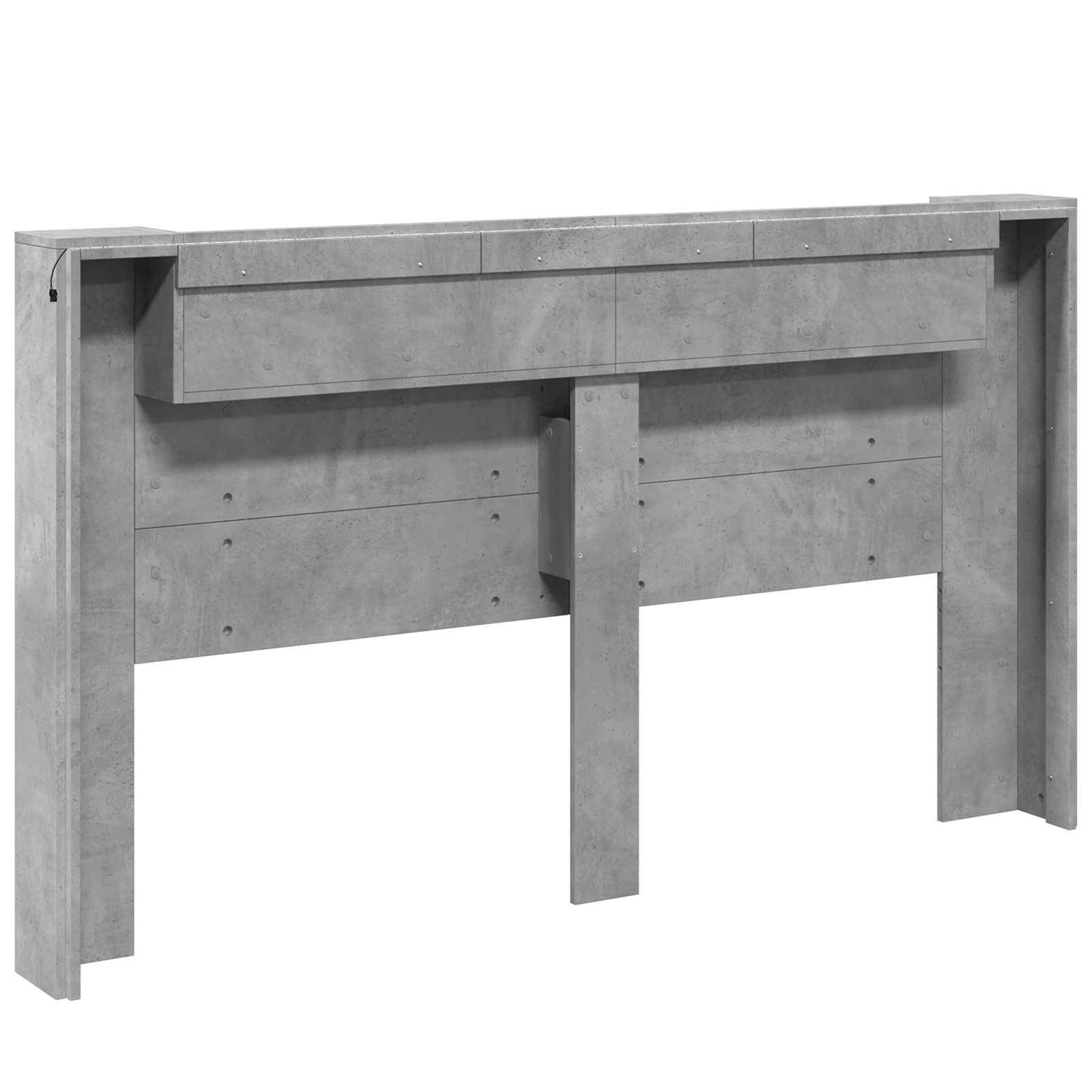 Uzglavlje Betonski sivi 180 x 16,5 x 103,5 cm Konstruirano drvo