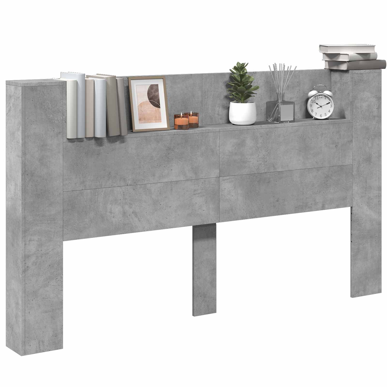 Uzglavlje Betonski sivi 180 x 16,5 x 103,5 cm Konstruirano drvo