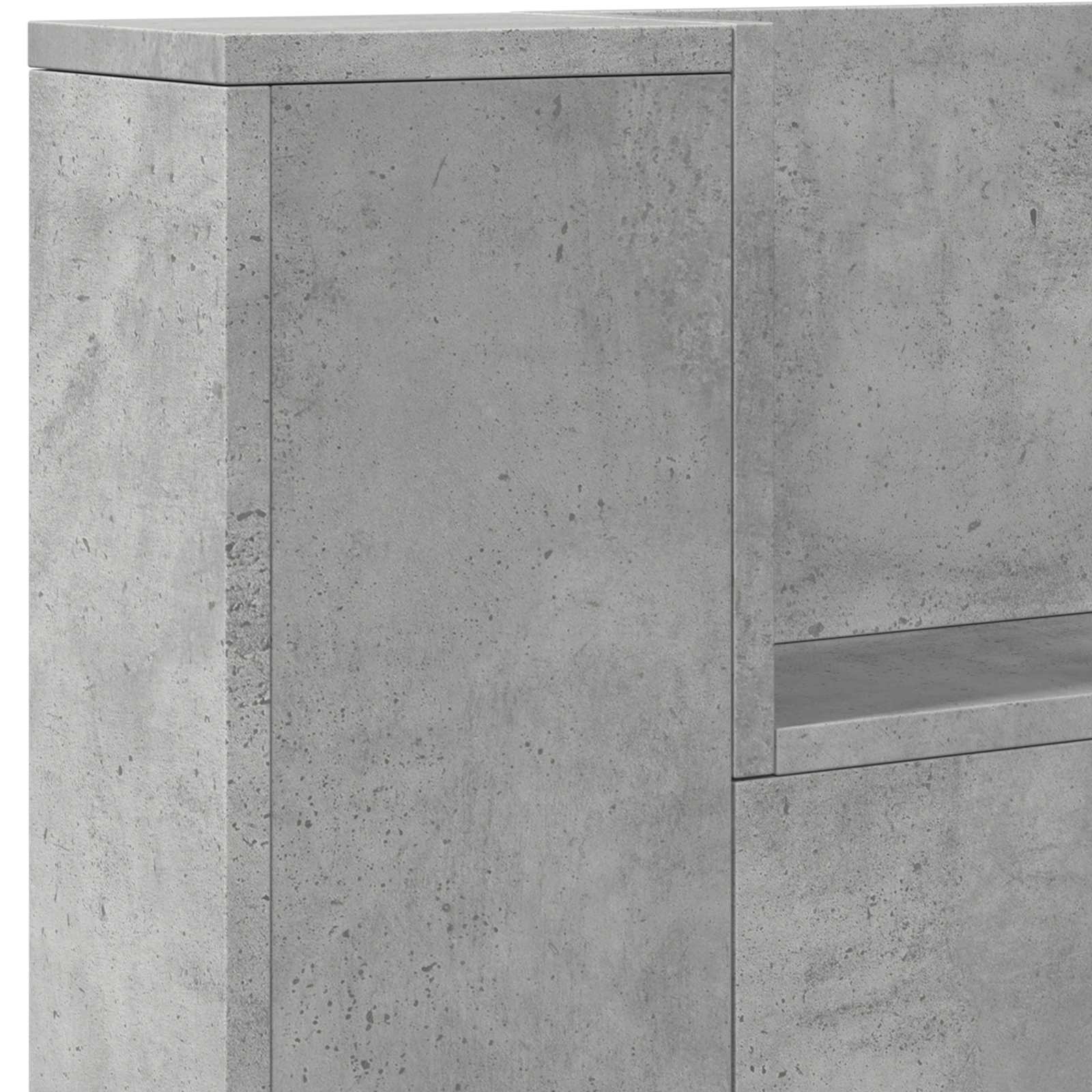 Uzglavlje Betonski sivi 200 x 16,5 x 103,5 cm Konstruirano drvo