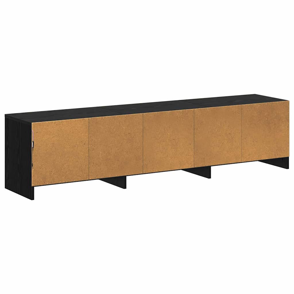 TV ormarić s LED rasvjetom Crni Hrast 165 x 34 x 40 cm