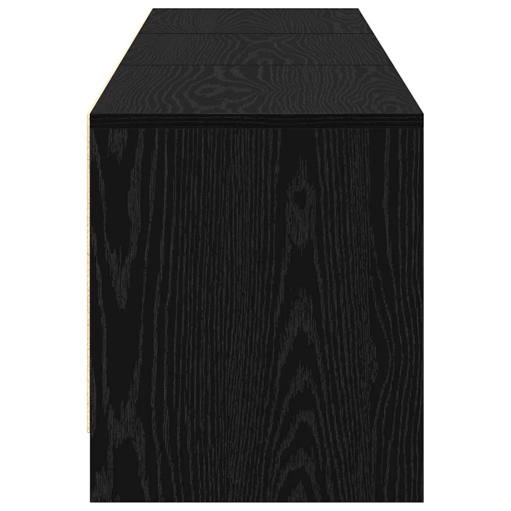 TV ormarić s LED rasvjetom Crni Hrast 165 x 34 x 40 cm