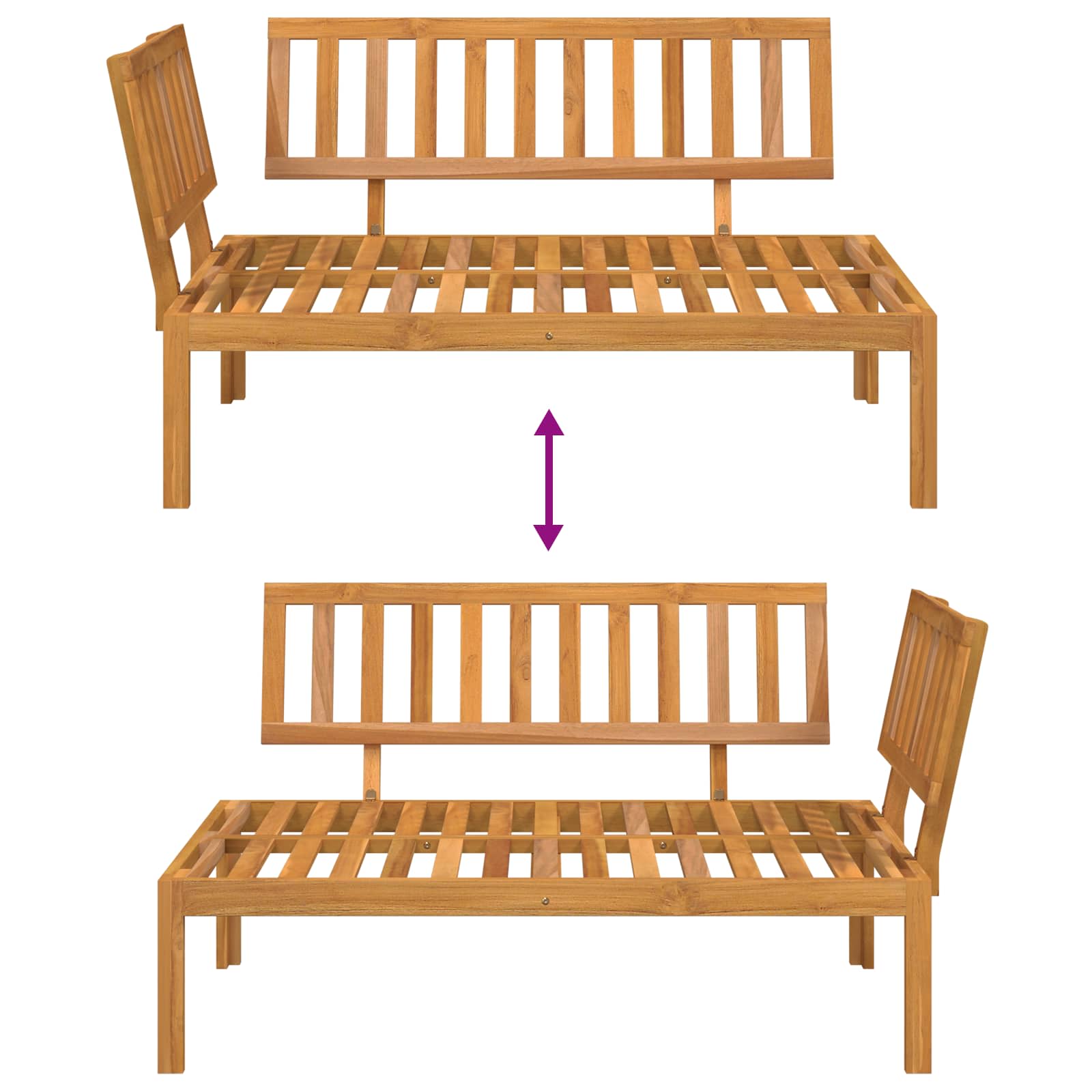 Set sofe Antracit 133 x 92 x 69 cm Čvrsto drvo akacije