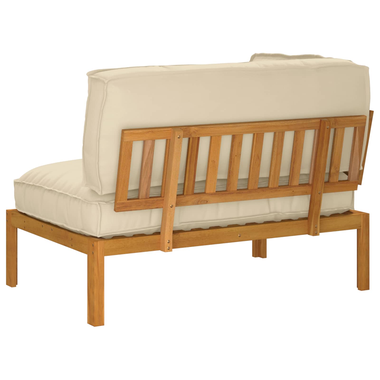 Set sofe s jastukom Bež 133 x 92 x 69 cm Čvrsto drvo akacije