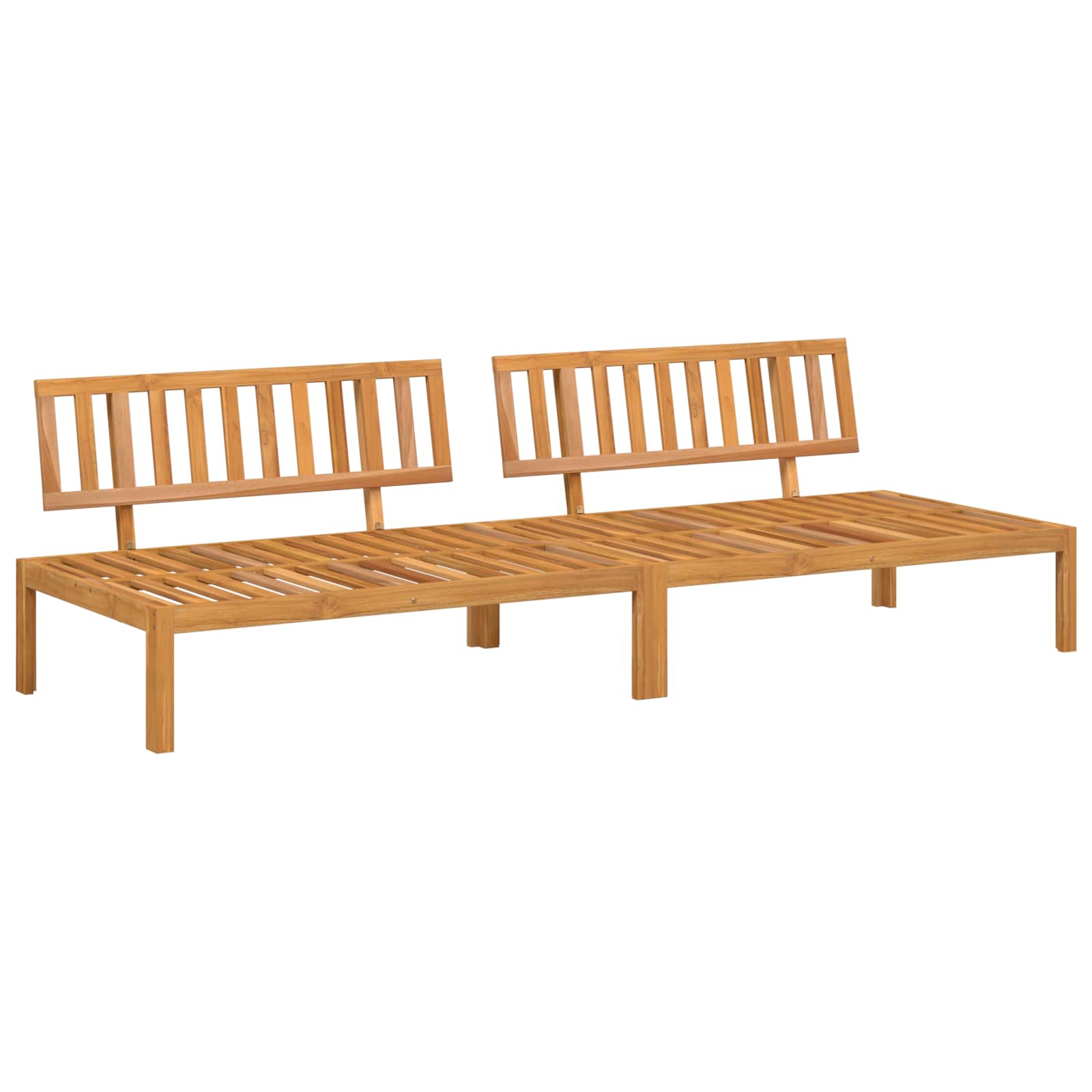 Set sofe s jastukom Jednobojno 2 pcs Siva Čvrsto drvo akacije