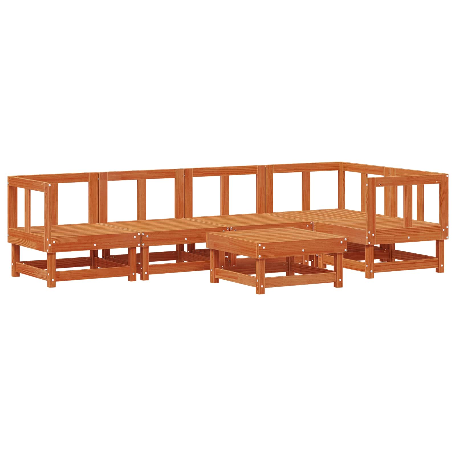 Set lounge namještaja za vrt 6 pcs Voštanosmeđa