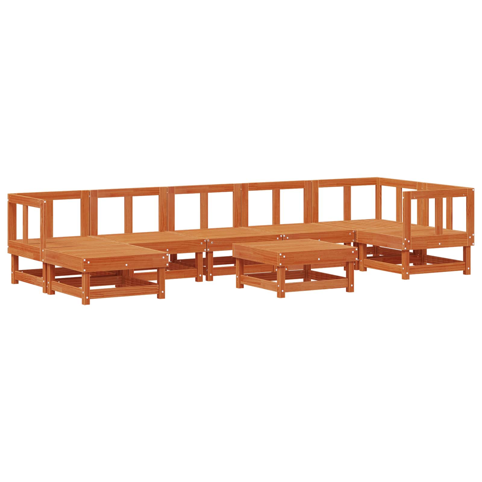 Set lounge namještaja za vrt ARAKIL 8 pcs Voštanosmeđa