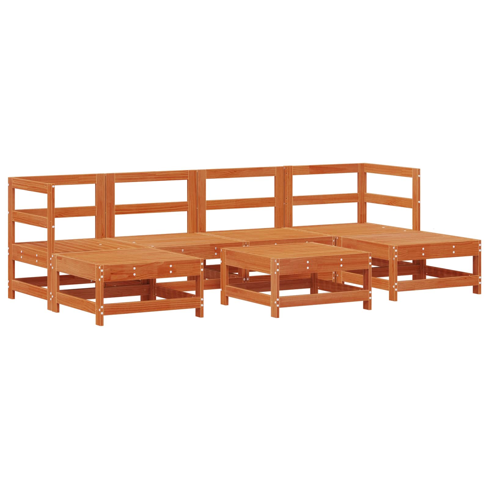 Set lounge namještaja za vrt 7 pcs Voštanosmeđa
