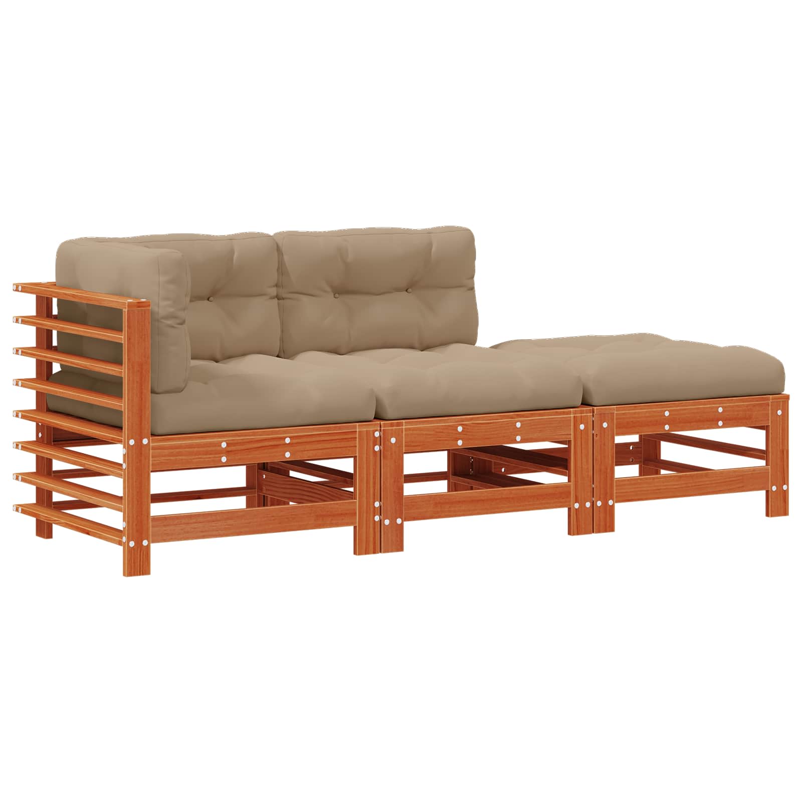 Set lounge namještaja za vrt 3 pcs Voštanosmeđa