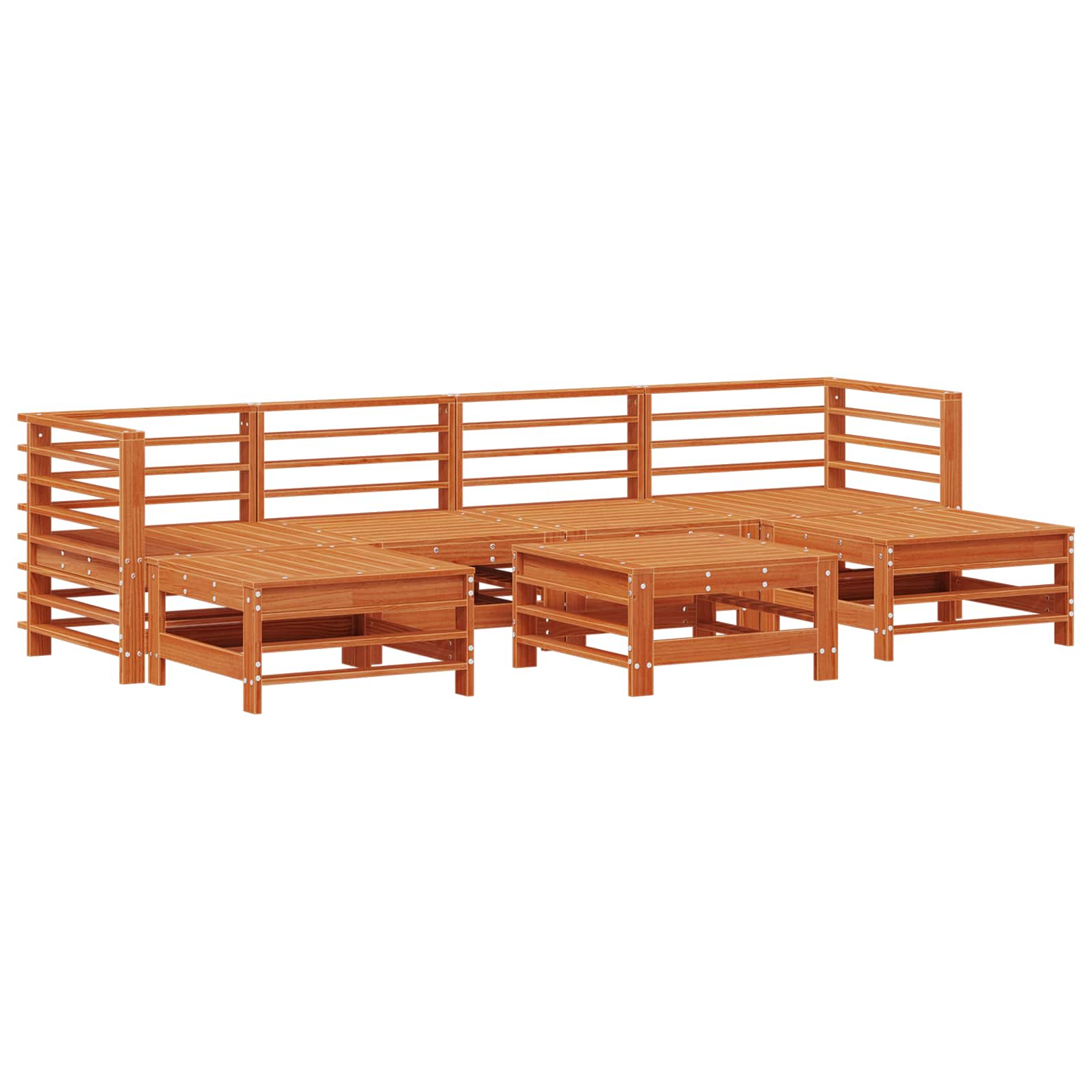 Set lounge namještaja za vrt 7 pcs Voštanosmeđa