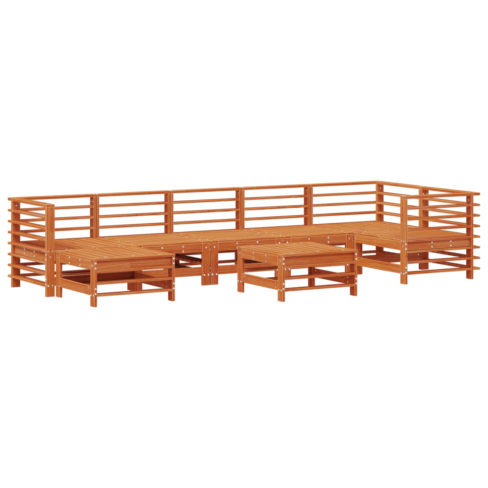 Set lounge namještaja za vrt 8 pcs Voštanosmeđa