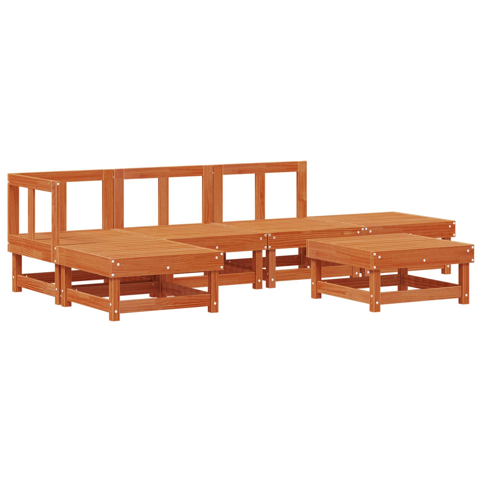 Set lounge namještaja za vrt 6 pcs Voštanosmeđa