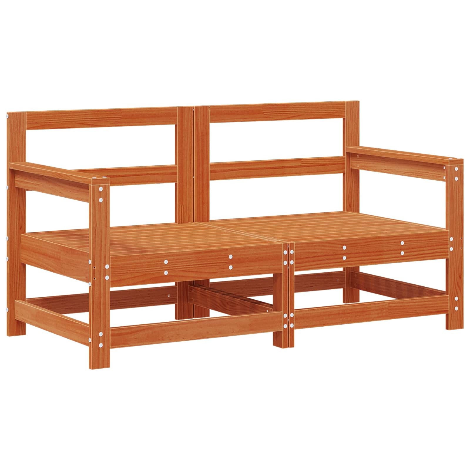 Set lounge namještaja za vrt 7 pcs Vosak Smeđa Masivna borovina