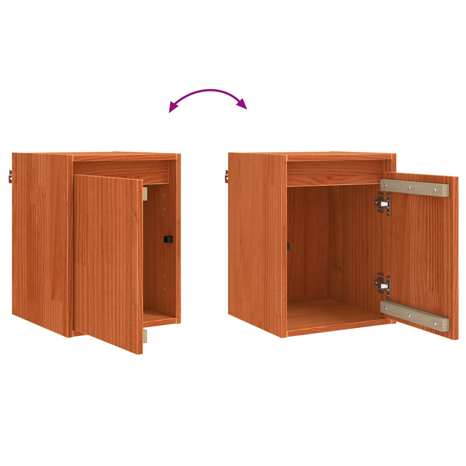 Ormar za Zid Zidne s pohranom 2 pcs Vosak smeđa 30 x 30 x 40 cm