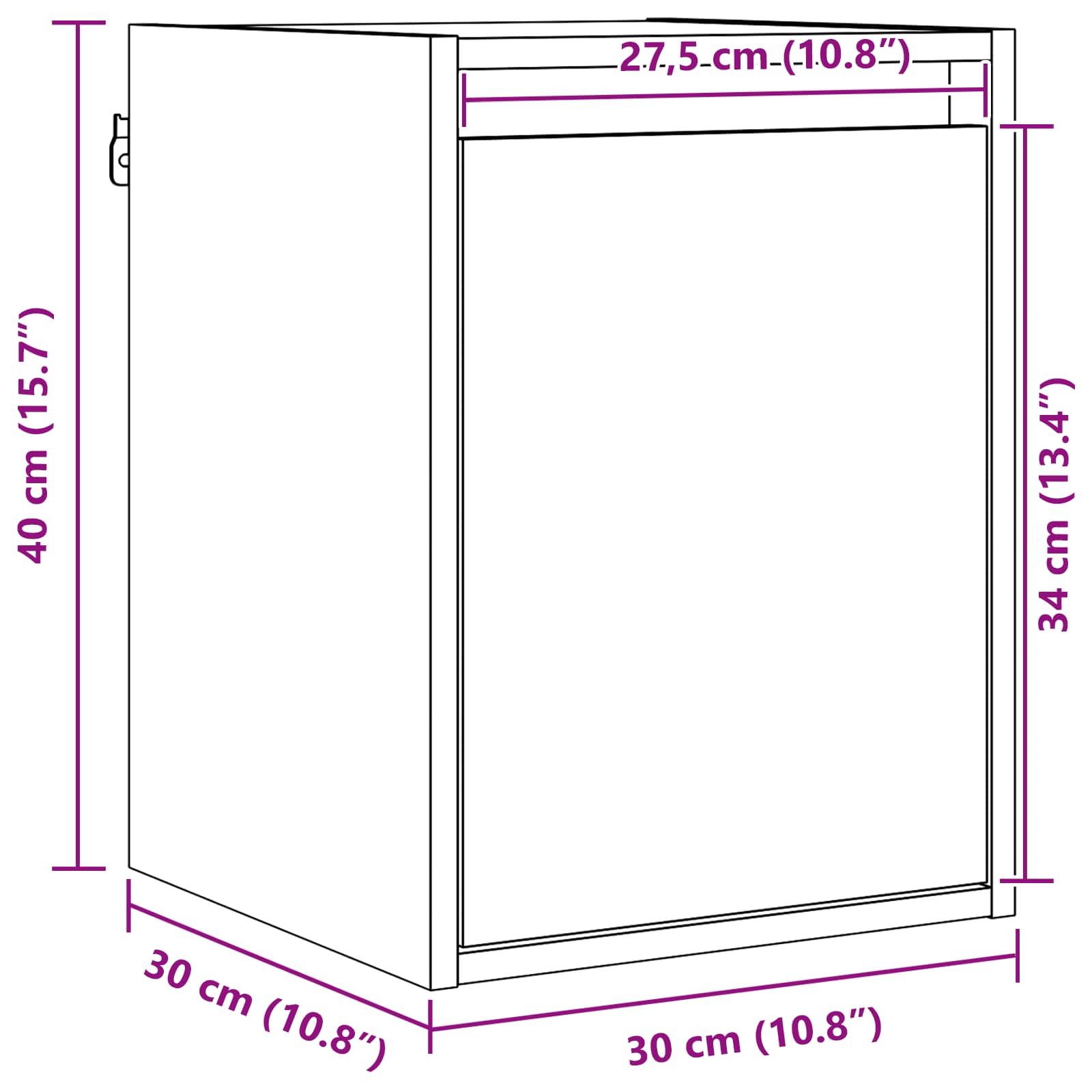 Ormar za Zid Zidne s pohranom 2 pcs Vosak smeđa 30 x 30 x 40 cm