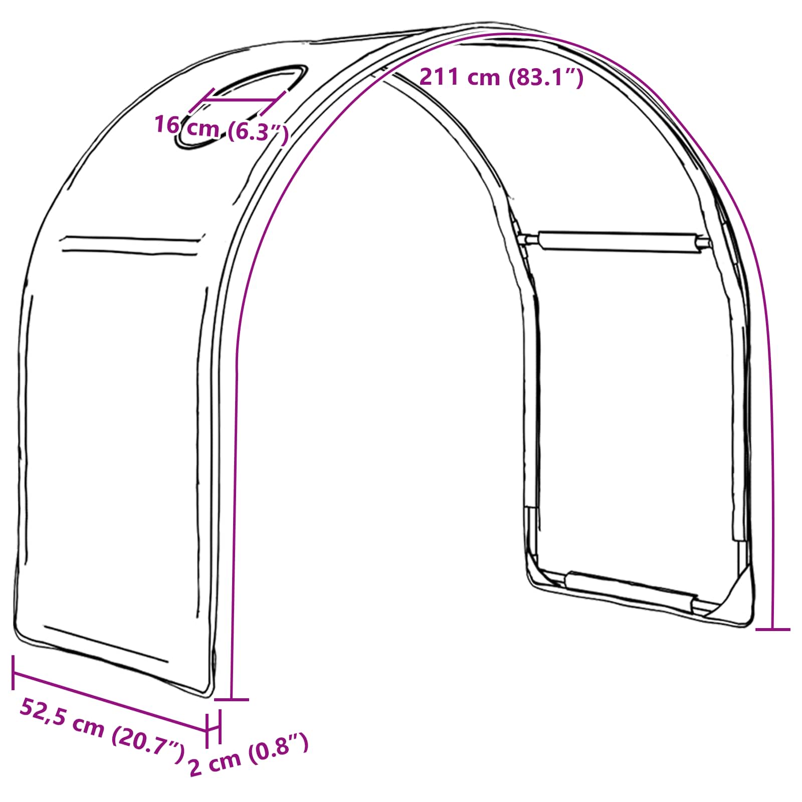 Tunis za krevet 2 pcs Crvena 211 x 52,5 x 2 cm Poliester