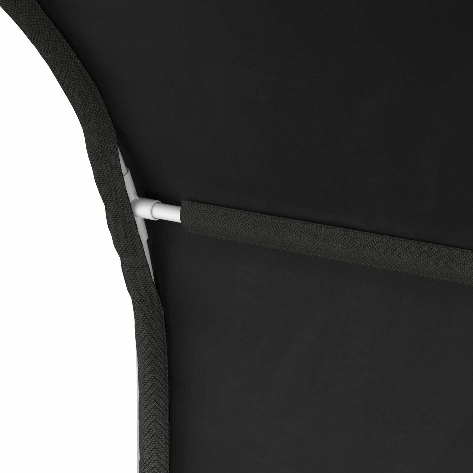Tunis za krevet 2 pcs Crna 211 x 52,5 x 2 cm Poliester