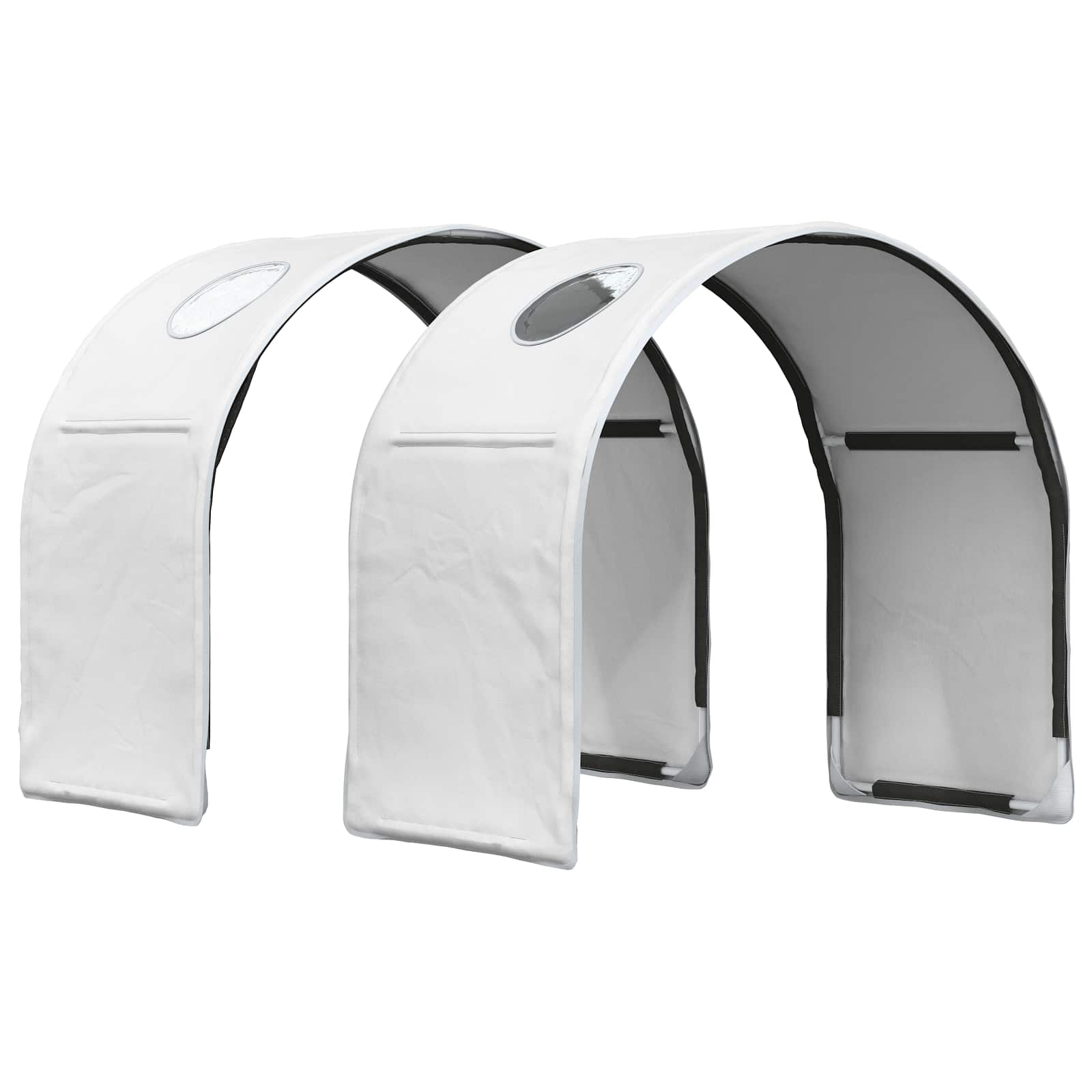 Tunis za krevet 2 pcs Bijela 211 x 52,5 x 2 cm Poliester