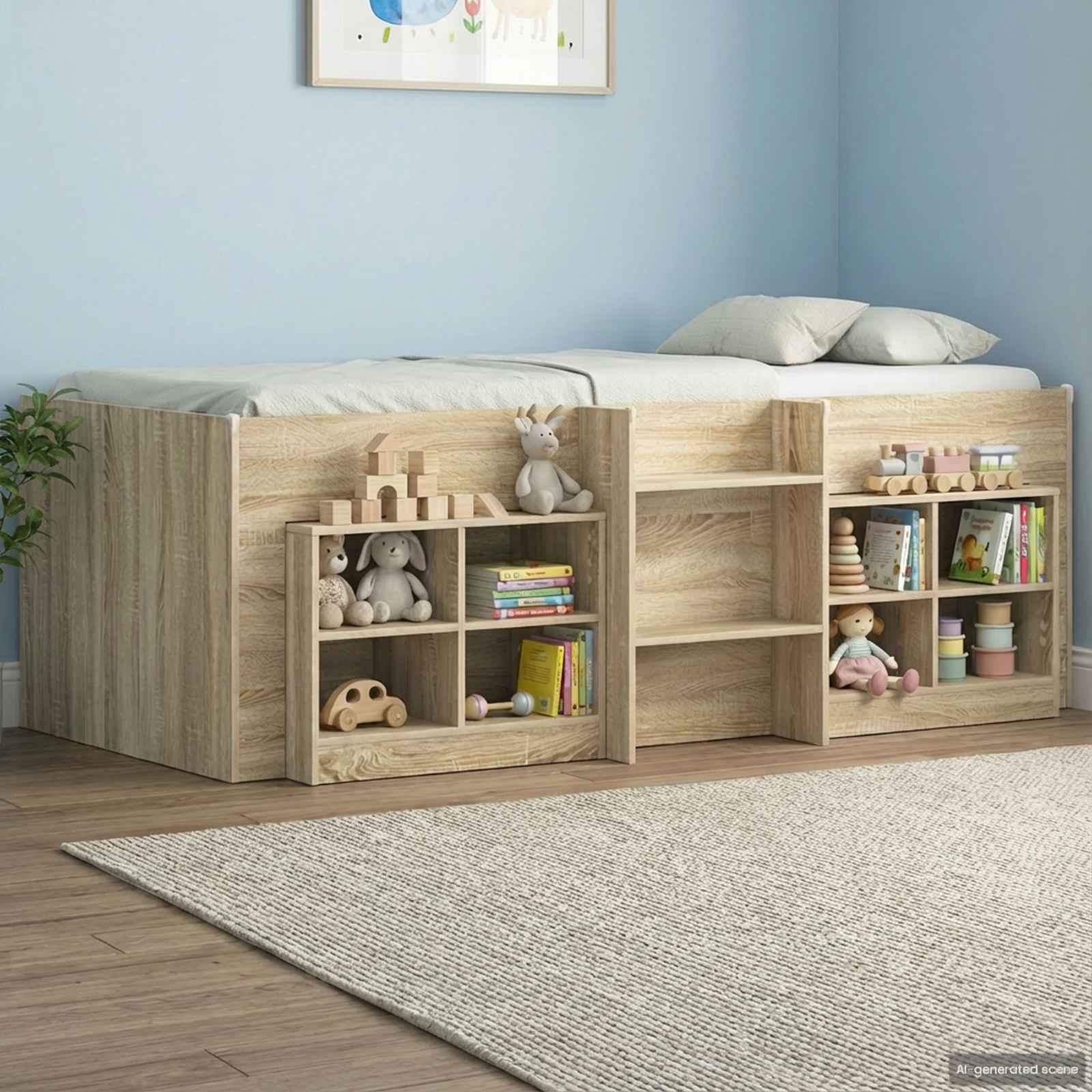 Ormarić za krevet s policom 2 pcs Hrast sonoma 66 x 33 x 48 cm