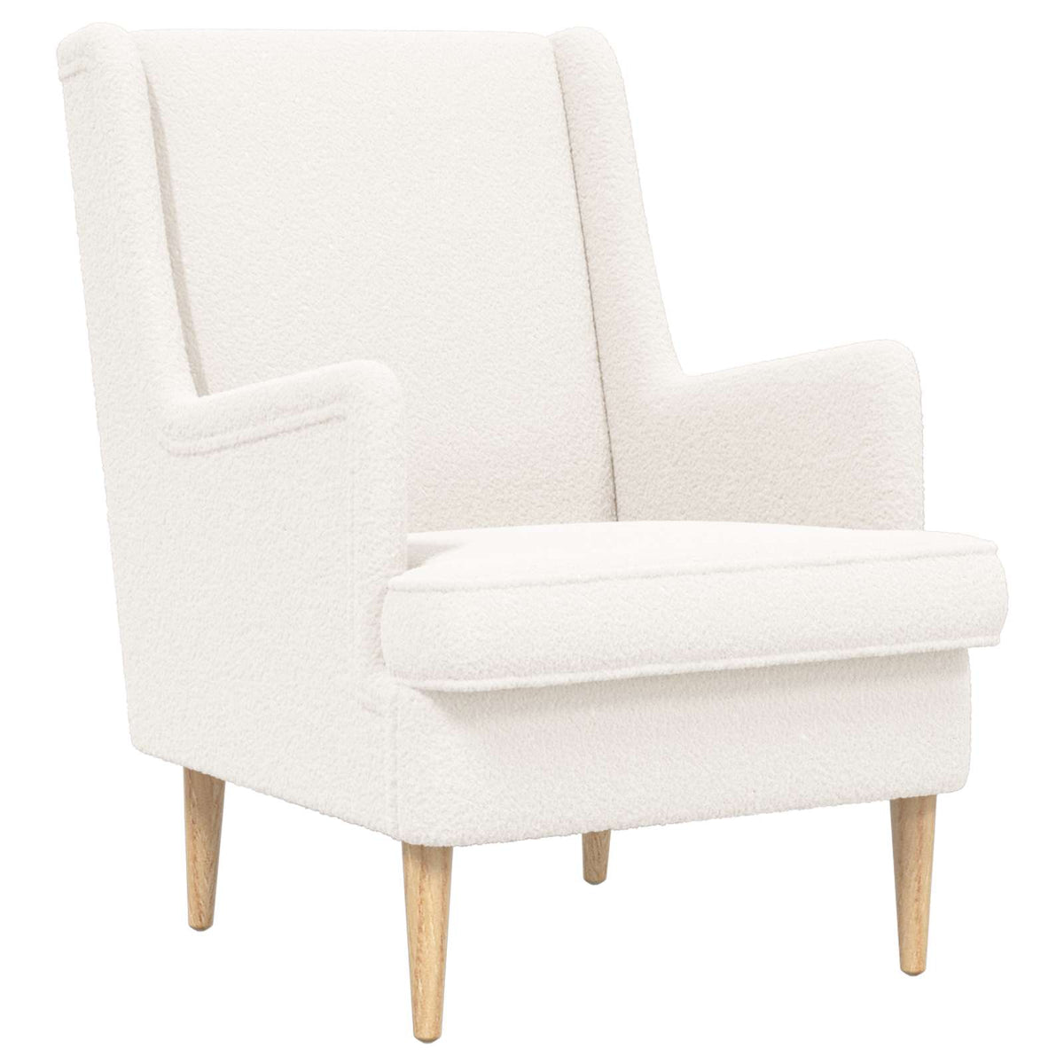 Fotelja s footstoolom 2 kom. Krem Bouclé 79 x 79 x 87,5 cm