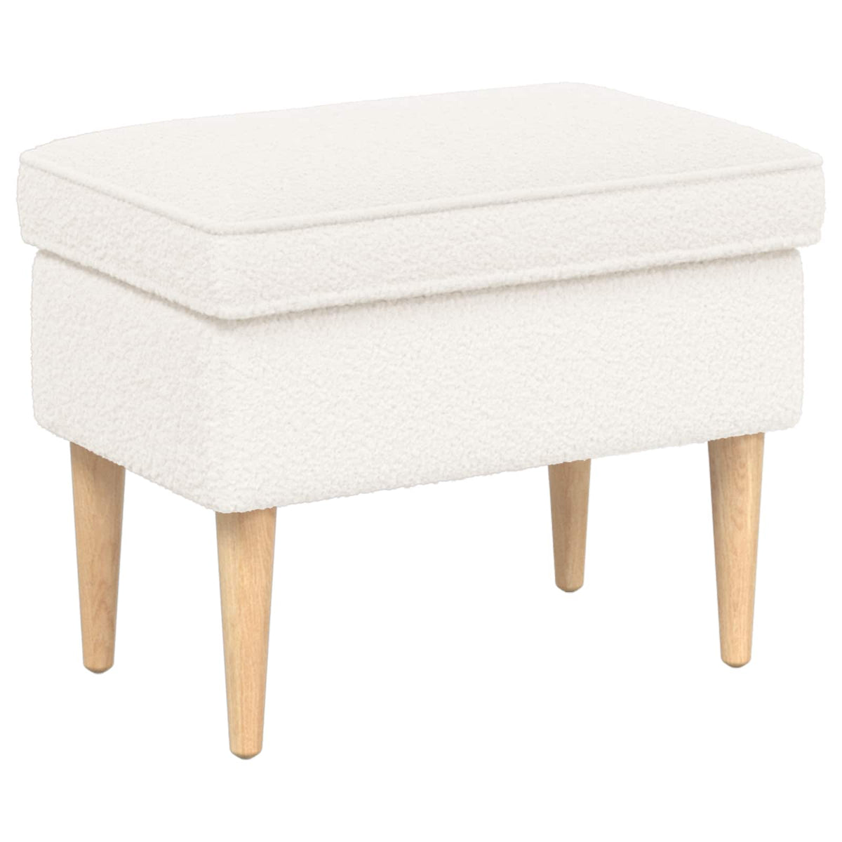 Fotelja s footstoolom 2 kom. Krem Bouclé 79 x 79 x 87,5 cm