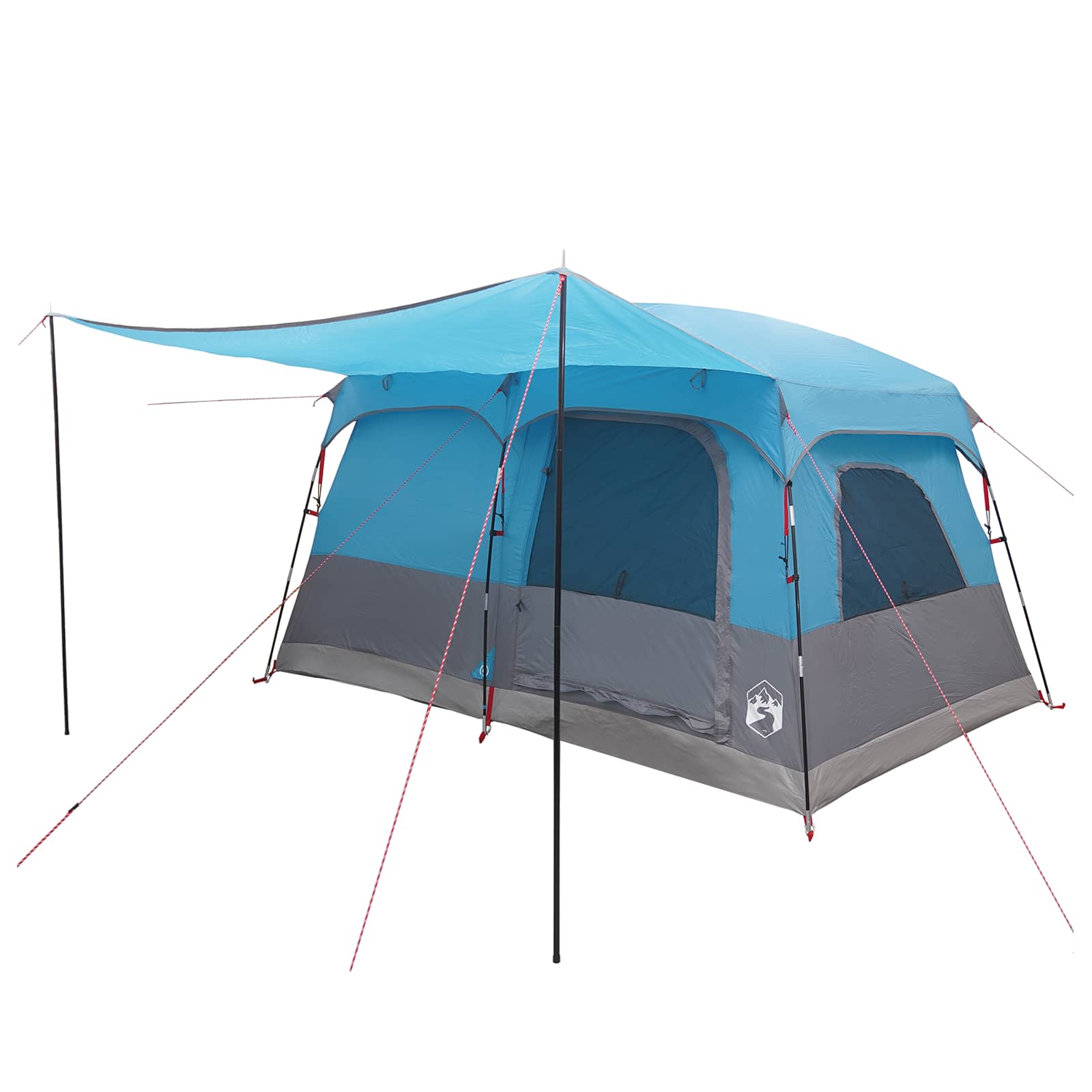Obiteljski šator s krovom Plava 320 x 210 x 180 cm Poliester