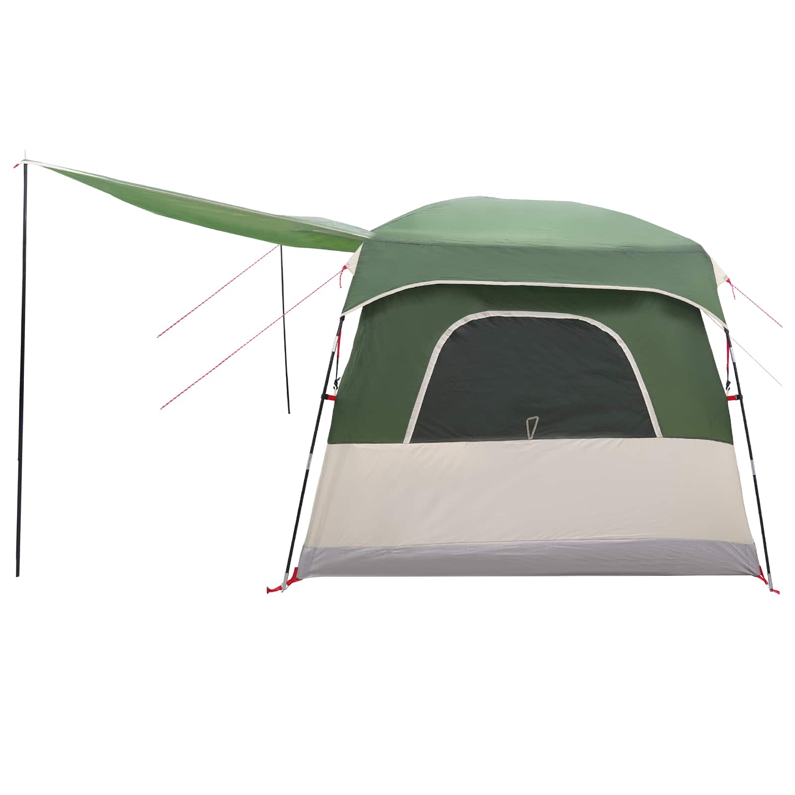 Obiteljski šator s krovom Zelena 380 x 260 x 190 cm Poliester