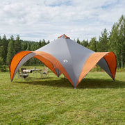 Šator za zabave s krovom Siva i narančasta 600 x 600 x 400 cm