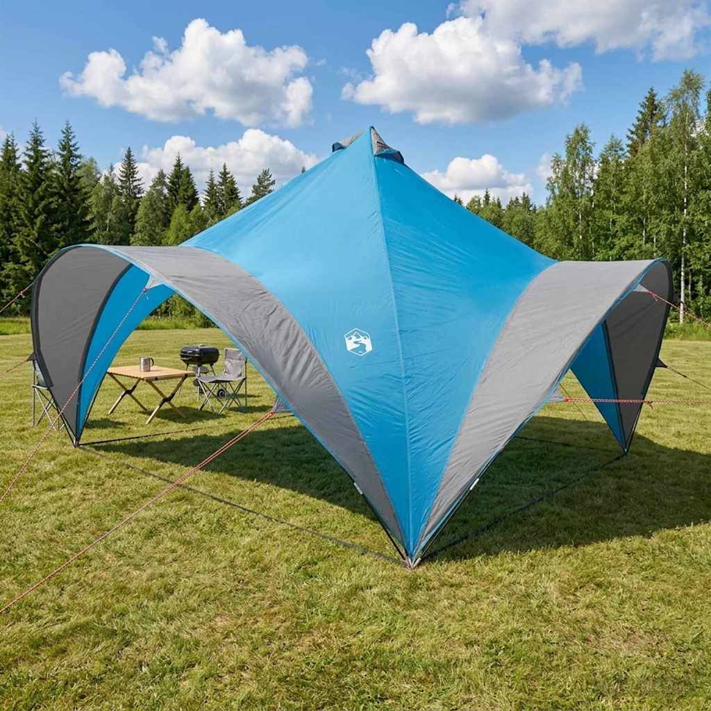 Šator za zabave Plava 400 x 400 x 320 cm Poliester i čelik