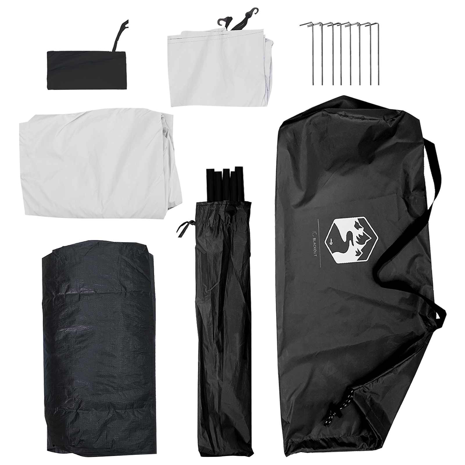 Kamping šator s krovom Bijeli Blackout 190 x 140 x 105 cm