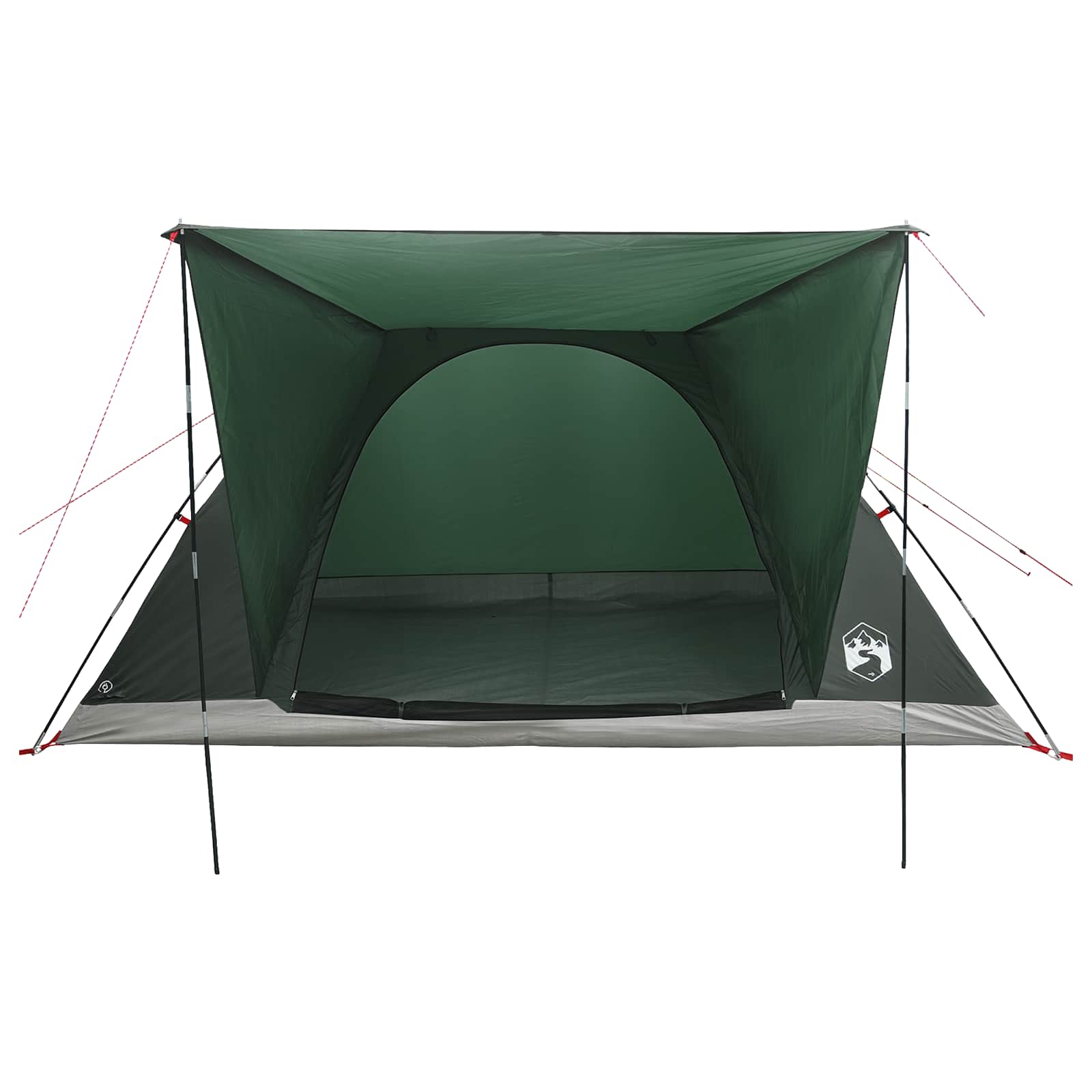 Kamping šator s krovom Maslinasto zelena 335 x 275 x 180 cm
