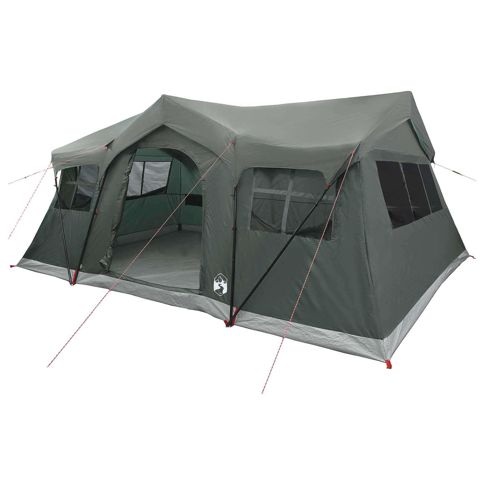 Obiteljski šator s krovom Maslinasto zelena 487 x 340 x 216 cm