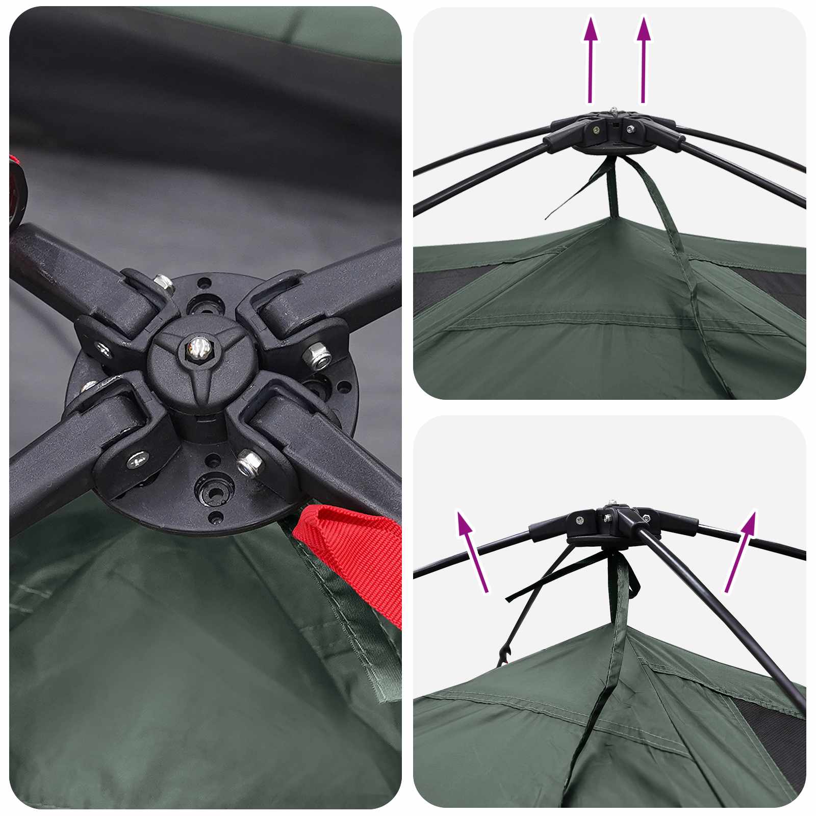 Instant šator s krovom Maslinasto zelena 305 x 215 x 140 cm
