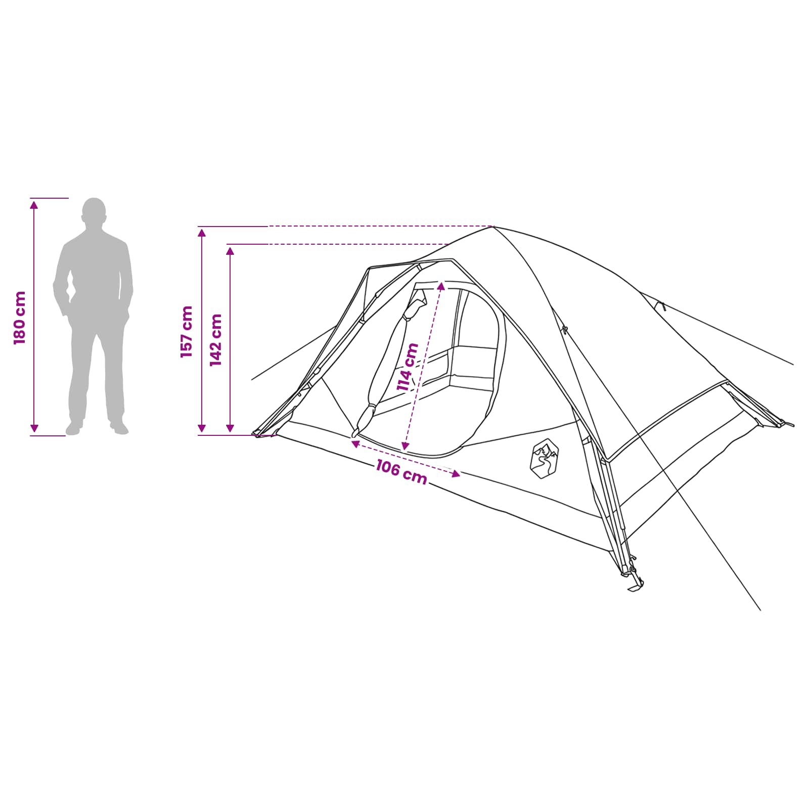 Instant šator s krovom Maslinasto zelena 305 x 215 x 140 cm