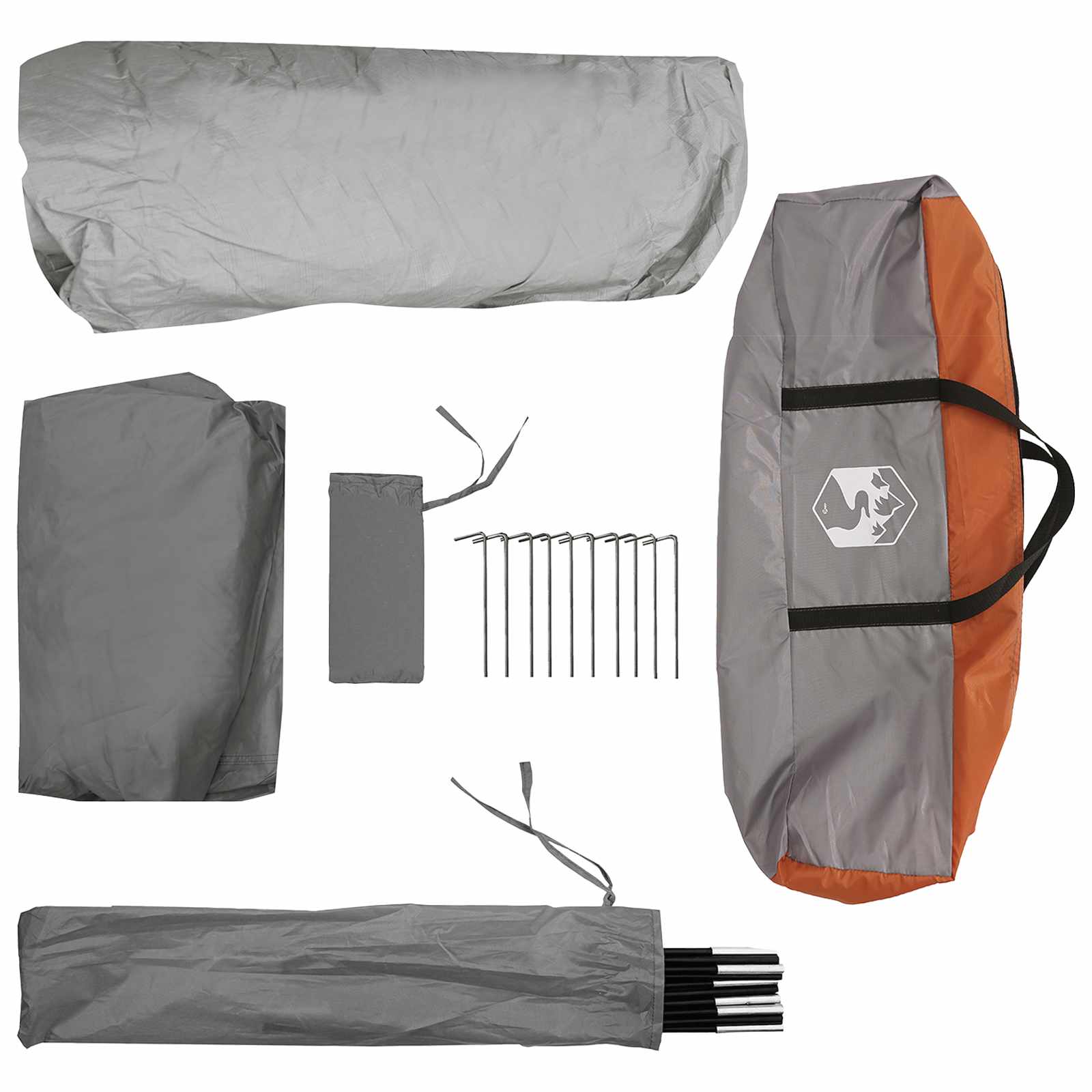 Instant šator s krovom Siva i narančasta 305 x 275 x 190 cm